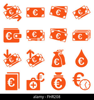 Euro Banking-Geschäft und Service-tools-Symbole Stockfoto