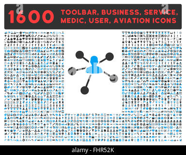 Beziehungen-Symbol mit großen Piktogramm-Sammlung Stockfoto