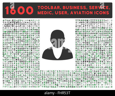 Konto-Icon mit großen Piktogramm-Sammlung Stockfoto