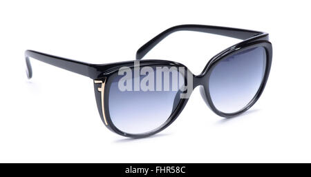 Schwarze Sonnenbrille isoliert auf weißem Hintergrund Stockfoto