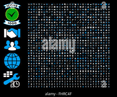 Sammlung von 1000 flache Vektor-icons Stockfoto