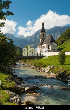 Pfarrei Kirche St. Sebastian, Ramsau bei Berchtesgaden, Landkreis Berchtesgadener Land, Upper Bavaria, Bavaria, Germany Stockfoto