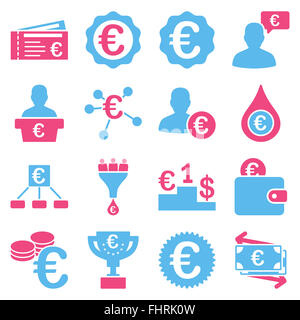 Euro Banking-Geschäft und Service-tools-Symbole Stockfoto