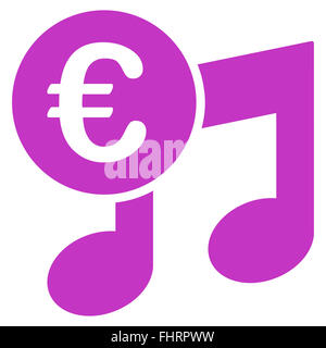 Euro Musik-Noten-Symbol Stockfoto