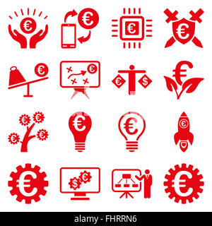 Euro Banking-Geschäft und Service-tools-Symbole Stockfoto