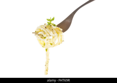 Spaghetti Gabel. Stockfoto