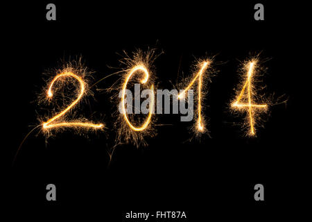 Glückliches neues Jahr 2014. Stockfoto