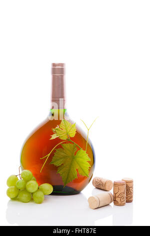 Luxuriöse rose Wein Stillleben. Stockfoto