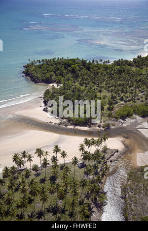 Strand Cueira - Boipeba - Archipel Tinharé Stockfoto