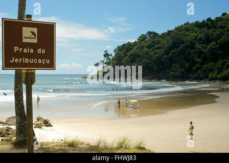 Jeribucacu Strand - Kakao-Küste Stockfoto