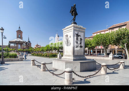 Alcalá De Henares, Spanien. Plaza de Cervantes. Stockfoto