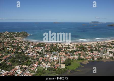 Vista Aérea da Praia de Geribá Stockfoto