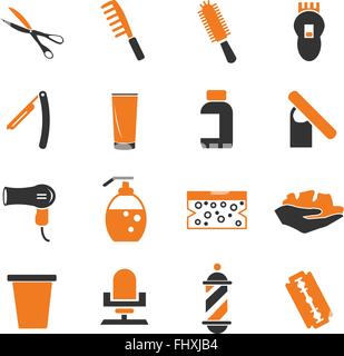 Barbershop Web Icons für User Interfacedesign Stock Vektor