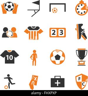 Fußball-Web-Symbole für User Interfacedesign Stock Vektor