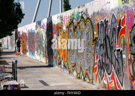 Grafitteis, Mauerpark, Berlin-Prenzlauer Berg. Stockfoto