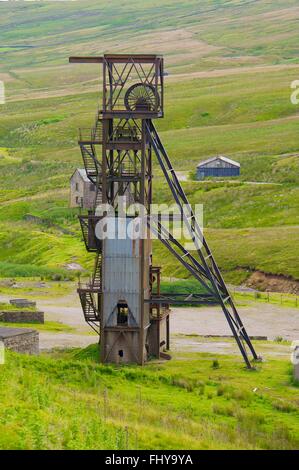 Stillgelegte Zechenhaus of Grove Rechen Mine Gebäude, Rookhope Bezirk, Weardale, North Pennines, County Durham, England, UK. Stockfoto