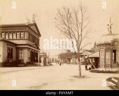 Italienischer General Exposition von Turin im Jahr 1884, außerhalb des Pavillons Stockfoto