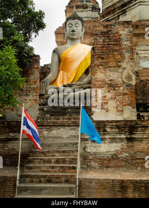 Wichtigsten Chedi im Wat Phanan Choeng Ayutthaya Thailand Stockfoto