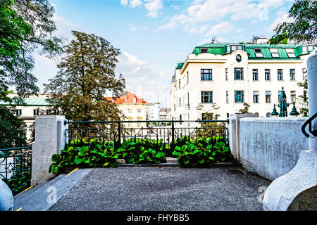 Strudlhofstiege in Wien, Alsergrund, Motiv des Romans von Heimito von Doderer; Treppe in Wien, Hintergrund für einen Roman Stockfoto