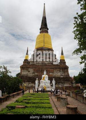 Wichtigsten Chedi im Wat Phanan Choeng Ayutthaya Thailand Stockfoto