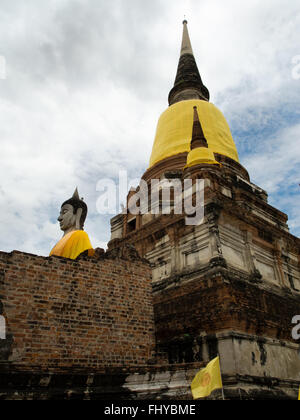 Wichtigsten Chedi im Wat Phanan Choeng Ayutthaya Thailand Stockfoto