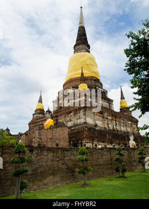 Wichtigsten Chedi im Wat Phanan Choeng Ayutthaya Thailand Stockfoto