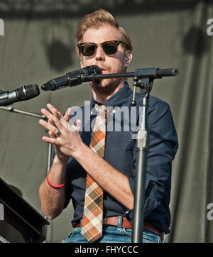 Philadelphia, Pennsylvania, USA. 31. Januar 2016. Andrew McMahon führt bei Radio 1045 Winter Jam 2016 um XFINITY Leben! Stockfoto