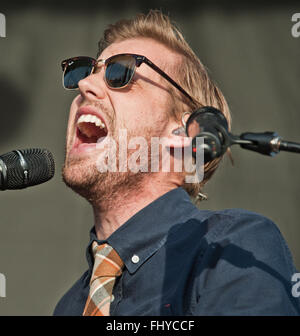 Philadelphia, Pennsylvania, USA. 31. Januar 2016. Andrew McMahon führt bei Radio 1045 Winter Jam 2016 um XFINITY Leben! Stockfoto