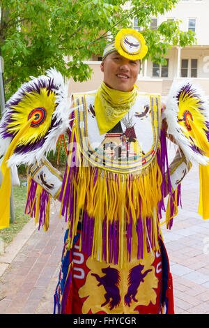 Santa Fe Indian Market Modenschau Native American New Mexico USA traditionelle 'SWAIA' südwestlichen Association for Indian Arts Stockfoto