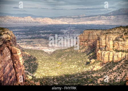 Das östliche Ende von Red Canyon in Colorado National Monument Stockfoto