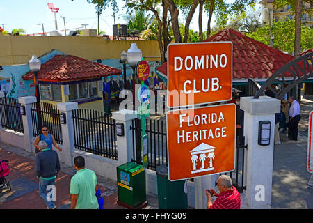 Calle Ocho Domino Park der kubanischen amerikanischen Halbin Miami Florida FL Stockfoto