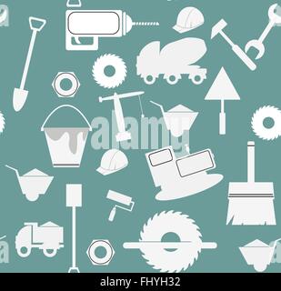 Weiße flache Bauweise Symbole auf dunklen grauen Hintergrund. Digitalen Hintergrundmuster Vektor. Stock Vektor