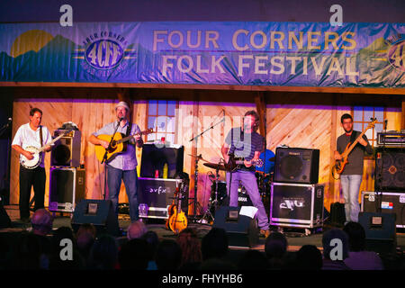 SAM BUSH Band führt an den vier Ecken FOLK FESTIVAL 2014 - COLORADO Stockfoto