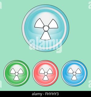 Ökologische natürliche Zeichen und Symbole-Abzeichen. Digitalen Hintergrund Vektor-Icons einstellen isolierte auf bunte Runde Tasten. Stock Vektor