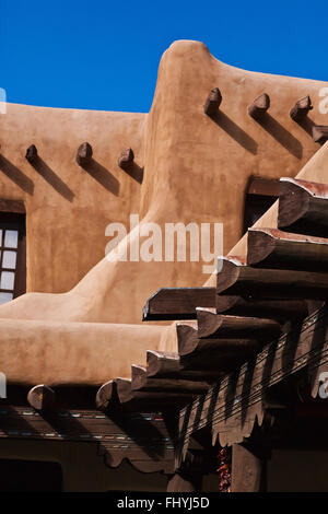 Innenhof des NEW-MEXICO MUSEUM OF ART - SANTA FE, NEW MEXICO Stockfoto