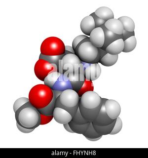 Neotam (E961) Zuckerersatz Molekül Atome als Kugeln dargestellt werden und sind farblich markiert: Wasserstoff (weiß), Kohlenstoff Stockfoto