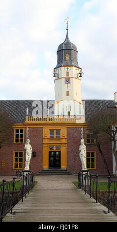 Slochtern. Februar-16-2016. Eingang zum Landgut Fraeylemaborg.from des 13. Jahrhunderts in Slochtern. Die Niederlande Stockfoto