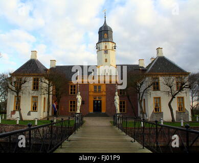 Slochteren.February-26-2016. Estate, Fraeylemaborg aus dem 13. Jahrhundert in Slochteren. Die Niederlande Stockfoto