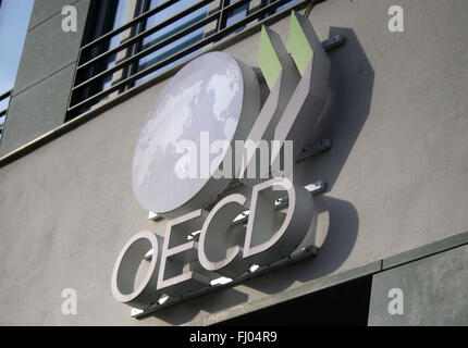 Markenname: "OECD", Berlin. Stockfoto