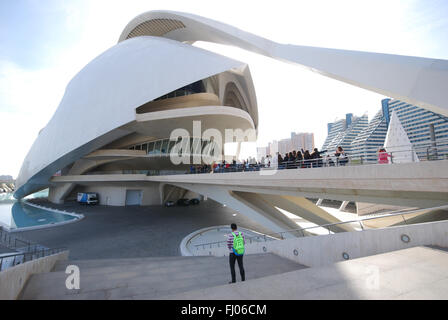 Ausflug nach Palau de Les Arts Reina Sofia-Schule"Valencia, Spanien Stockfoto