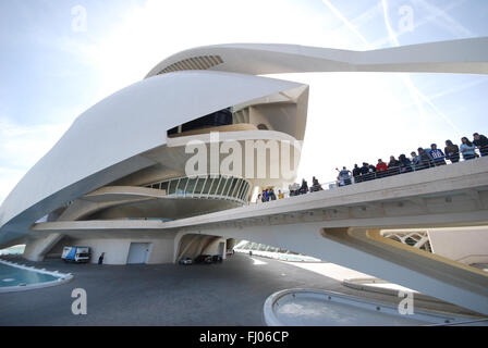 Ausflug nach Palau de Les Arts Reina Sofia-Schule"Valencia, Spanien Stockfoto