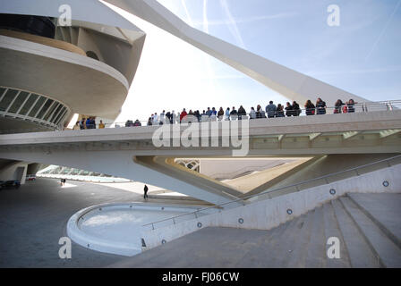 Ausflug nach Palau de Les Arts Reina Sofia-Schule"Valencia, Spanien Stockfoto