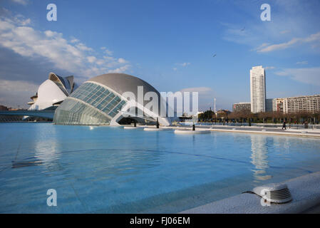 Hemisferic und Palau de Les Arts Reina Sofia, Valencia, Spanien Stockfoto