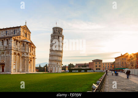 Piazza dei Miracoli Blick in pisa Stockfoto