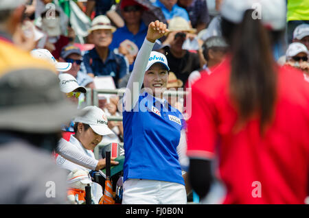 Chonburi, Thailand. 27. Februar 2016. Chella Choi von Südkorea in Honda LPGA Thailand 2016 im Siam Country Club, Pattaya Old Course am 27. Februar 2016 in Chonburi, Thailand. Bildnachweis: Chatchai Somwat/Alamy Live-Nachrichten Stockfoto