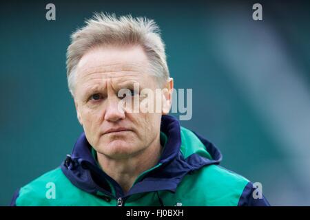 Twickenham, London, UK. 27. Februar 2016. RBS Six Nations Championships. England gegen Irland. England-Trainer Eddie Jones. Bildnachweis: Aktion Plus Sport/Alamy Live-Nachrichten Stockfoto