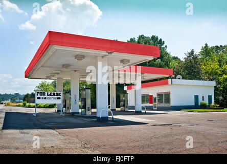 Konkurs-Benzin-Station-Convenience-Store Stockfoto