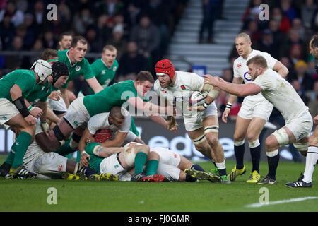 Twickenham, London, UK. 27. Februar 2016. RBS Six Nations Championships. England gegen Irland. England-Flanker James Haskell. Bildnachweis: Aktion Plus Sport/Alamy Live-Nachrichten Stockfoto