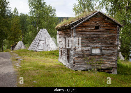 Bild von Sami Gebäude in Sapmi, Schwedisch-Lappland Stockfoto