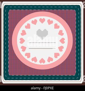 Herz-Gruß-Karte. Herzlichen Glückwunsch. Digitalen Hintergrund-Vektor-Illustration. Stock Vektor